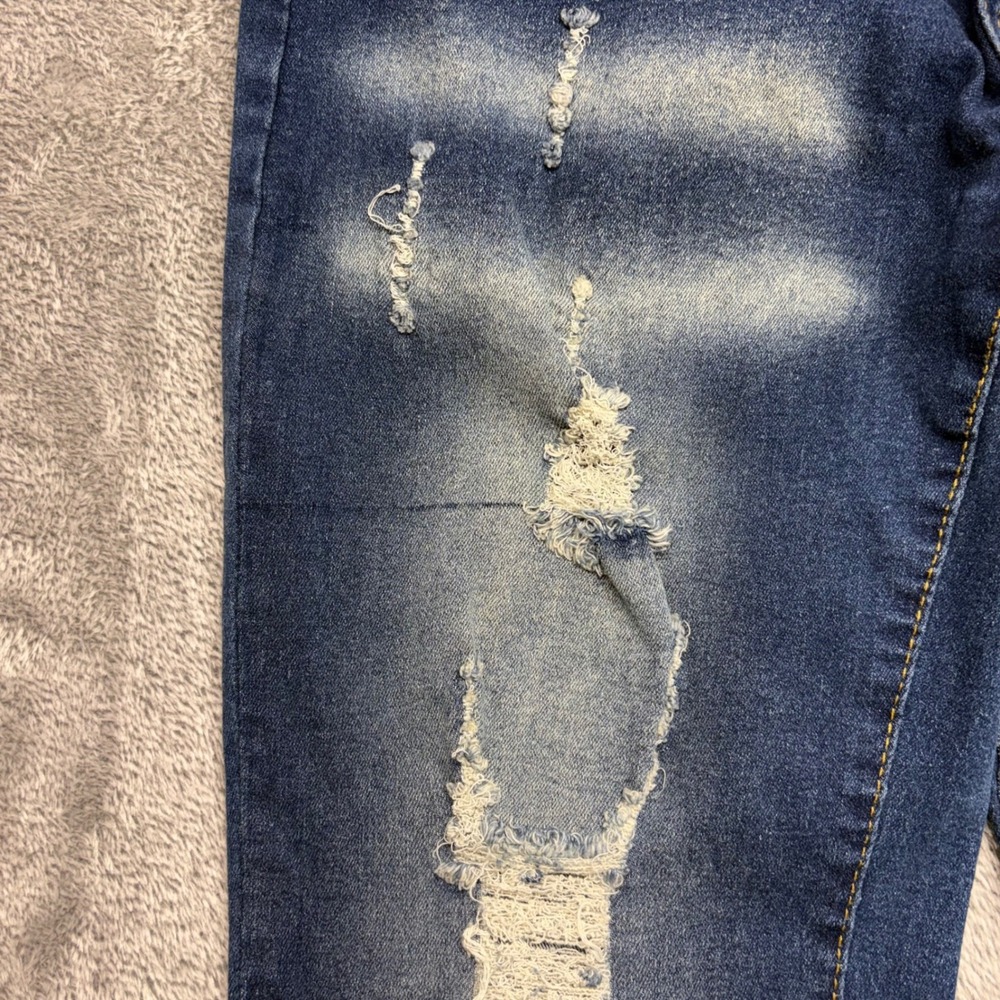 Unbranded‎ Distressed Skinny Jeans Women Size 32 Blue Good Faded Streetwea - Picture 6 of 15